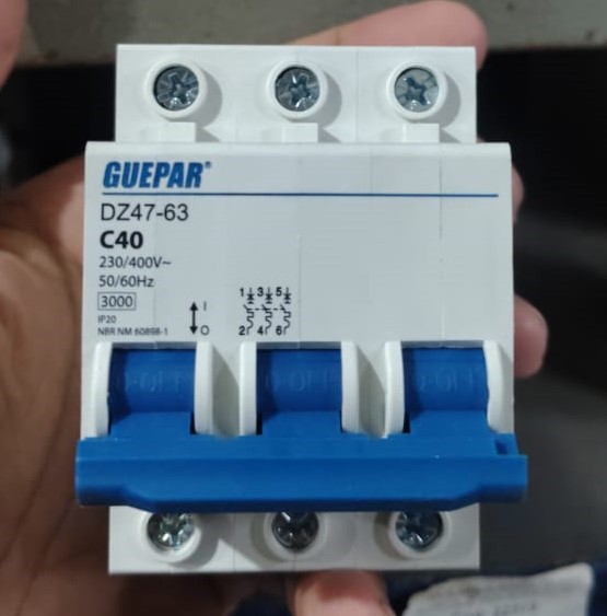 GUEPAR DISJUNTOR TRIPLOR - 40A